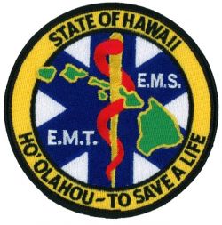 STATE OF HAWAII E.M.T. E.M.S. Shoulder Patch